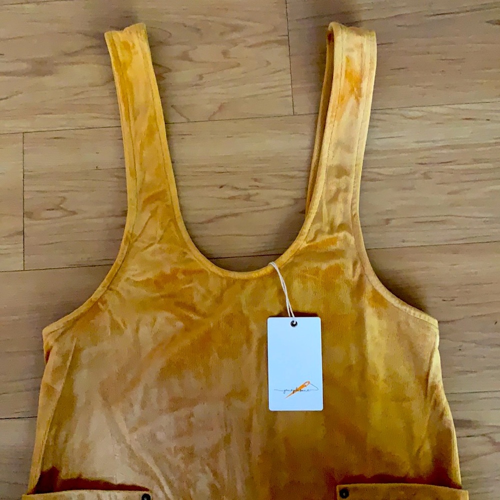 Velvet Mustard Yellow Dress